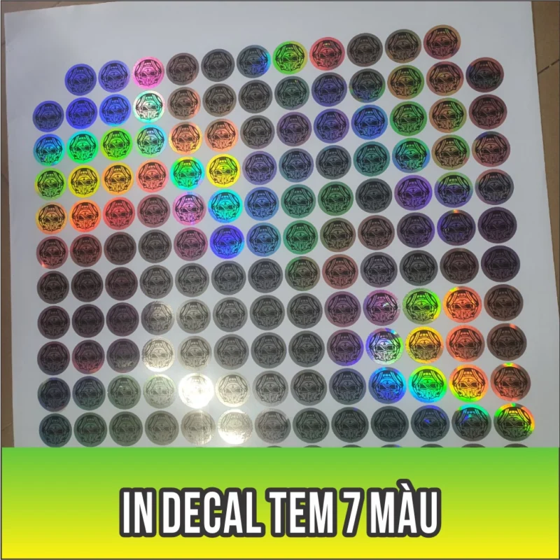mẫu in decal tem 7 màu