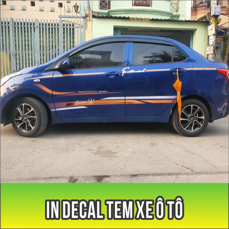 mẫu in decal dán xe ô tô