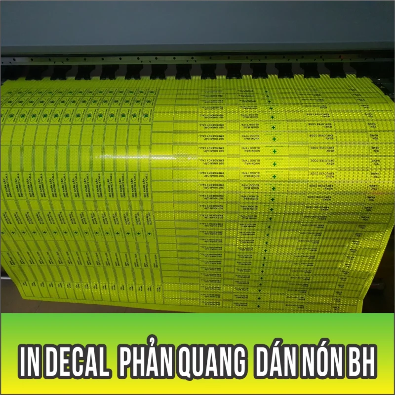 mẫu in decal phản quang 3m dán nón bảo hộ