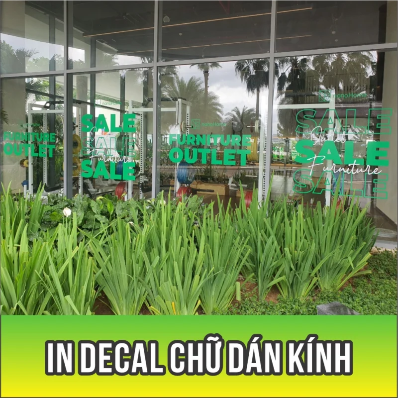 mẫu cắt in decal chữ dán kính