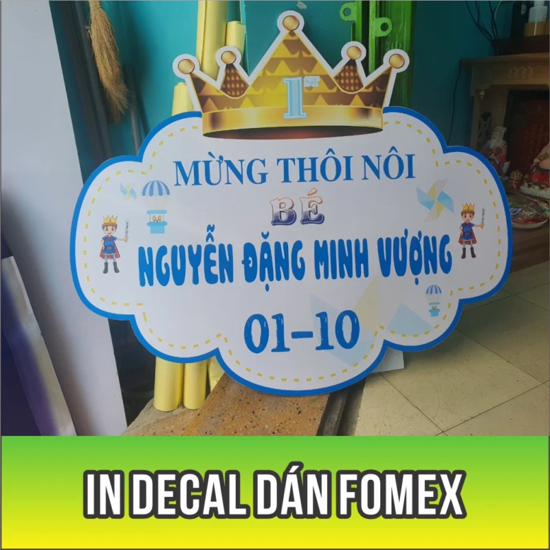 mẫu in decal dán formex cắt theo hình