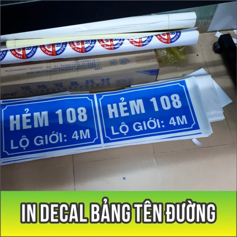mẫu in decal bảng tên đường