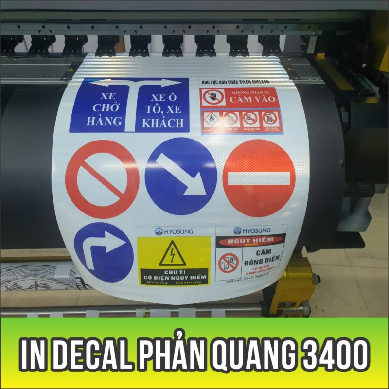 mẫu in decal phản quang 3M 3400