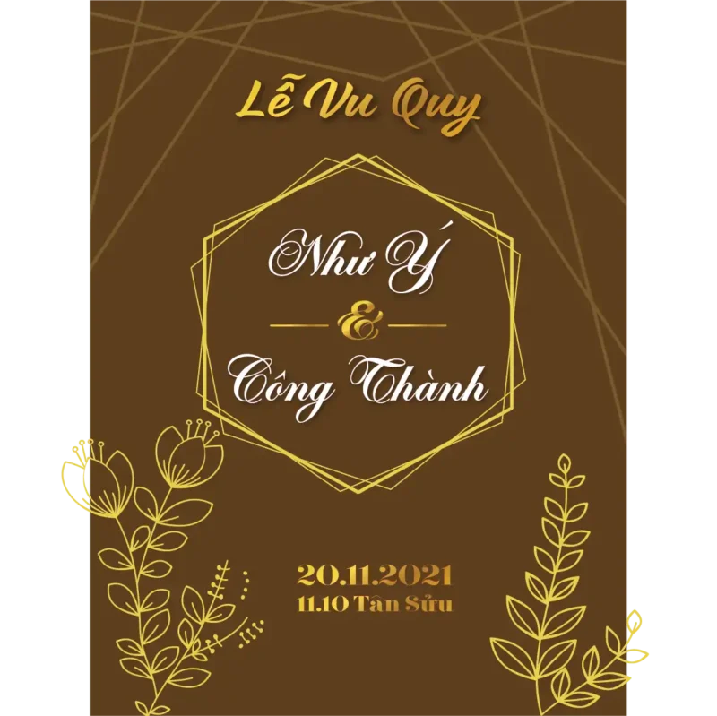 mẫu bảng tên đám cưới số 269