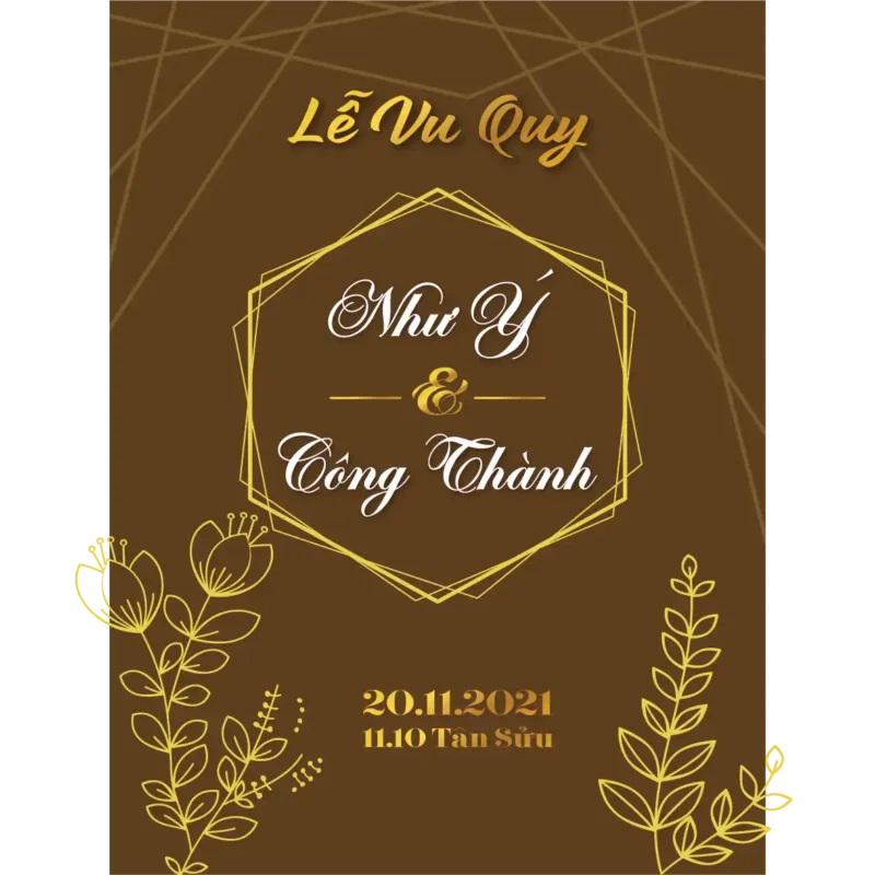 mẫu bảng tên đám cưới số 269