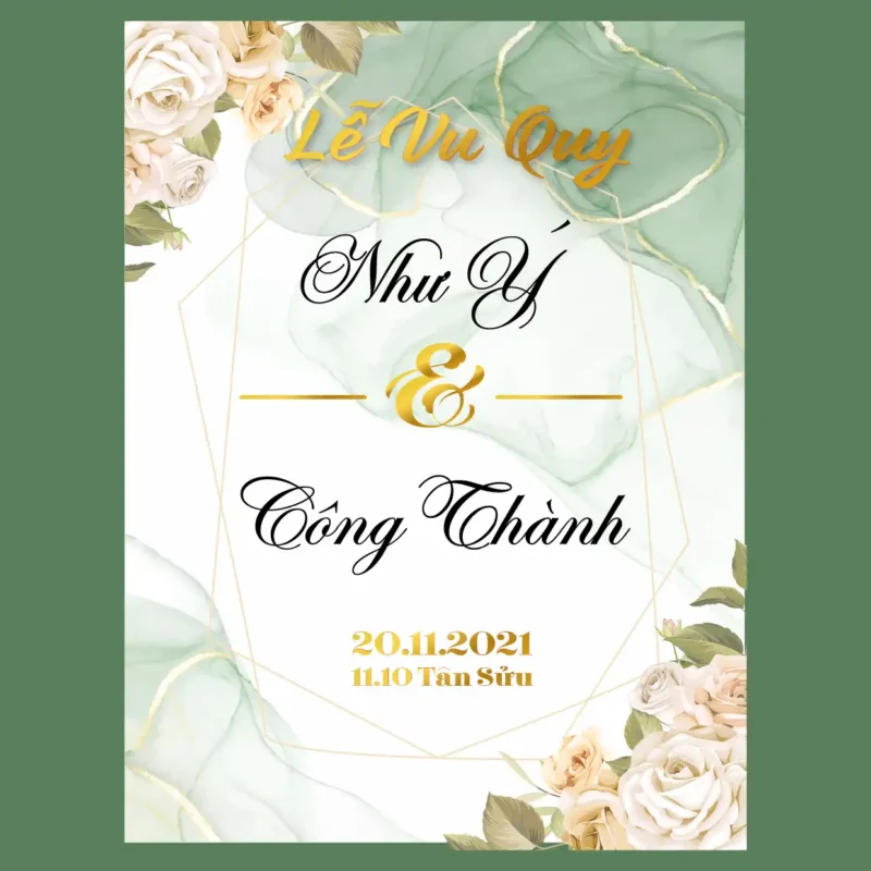 mẫu bảng tên đám cưới số 276