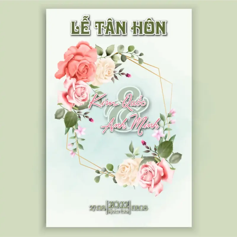 mẫu bảng tên đám cưới số 359