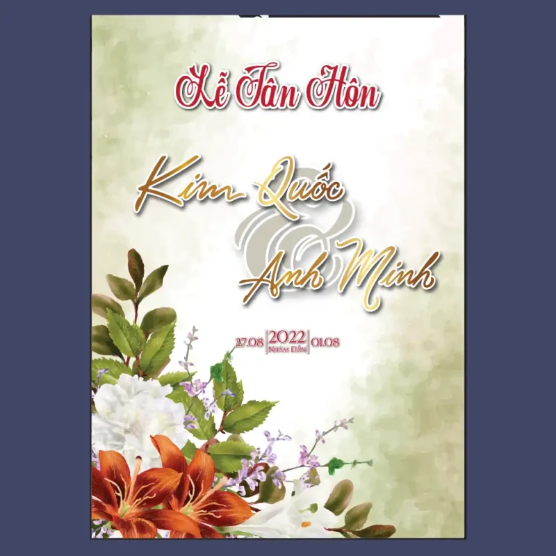mẫu bảng tên đám cưới số 364