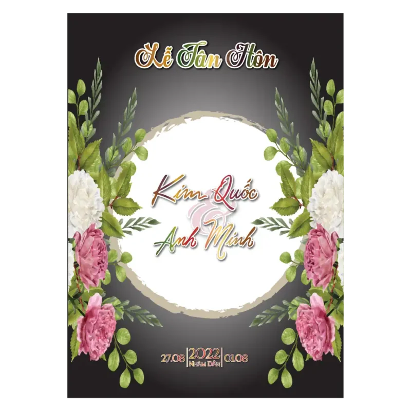 mẫu bảng tên đám cưới số 373