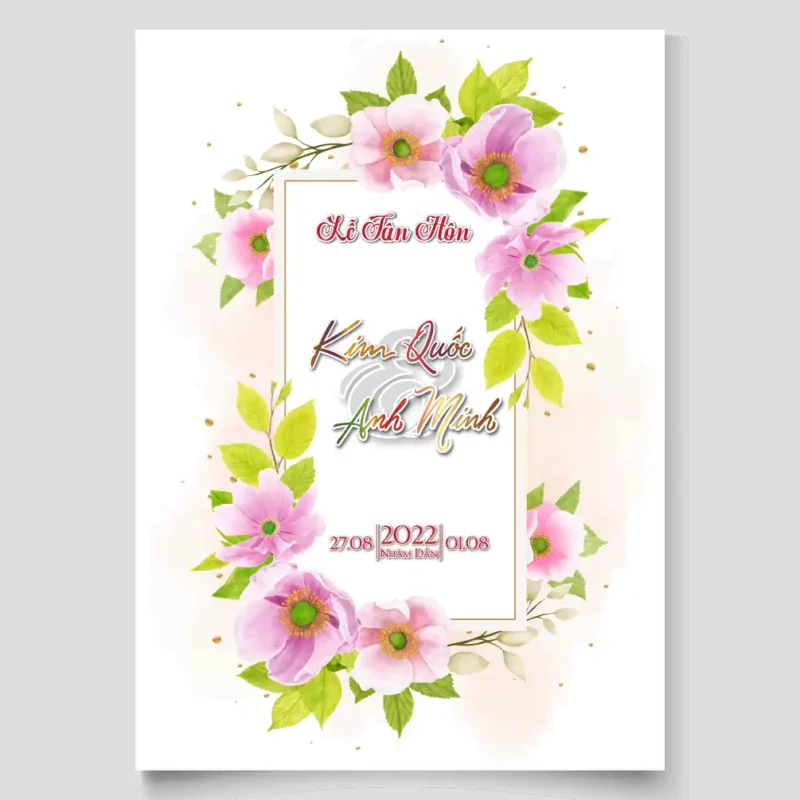 mẫu bảng tên đám cưới số 382