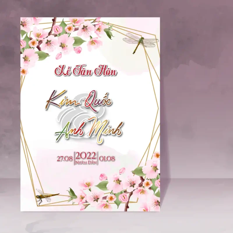 mẫu bảng tên đám cưới số 387