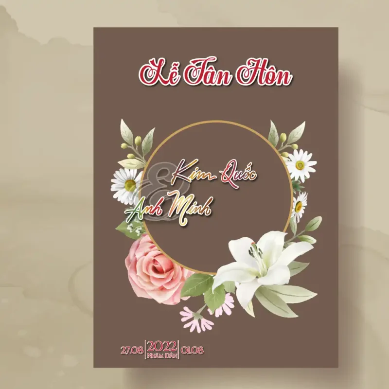 mẫu bảng tên đám cưới số 388