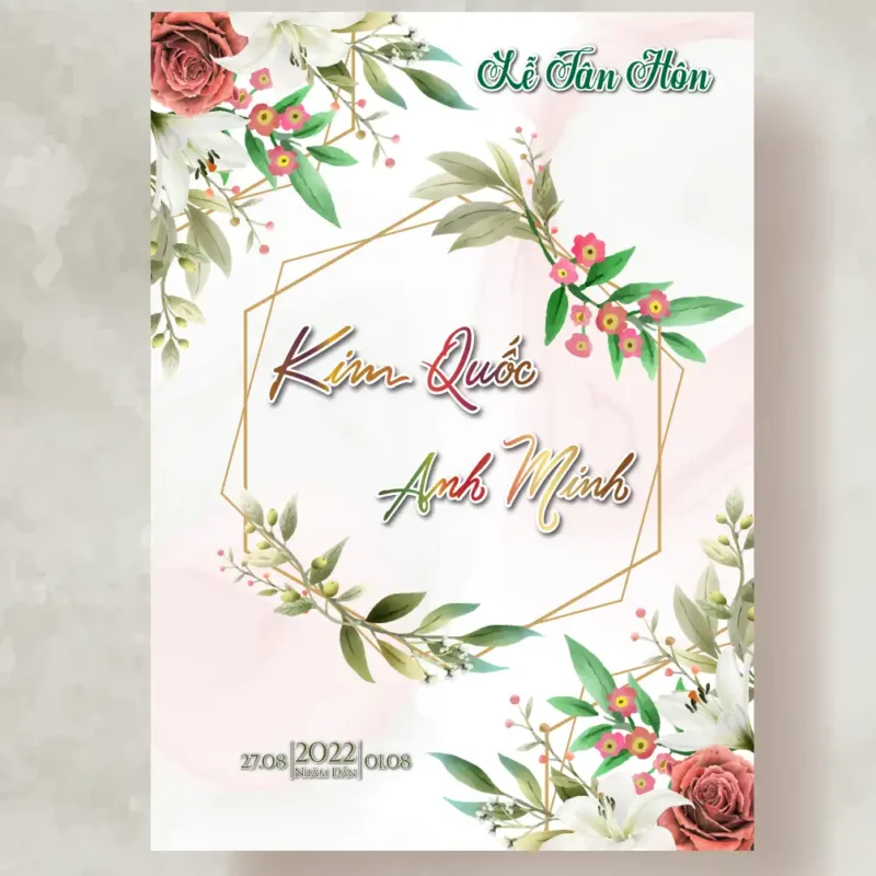 mẫu bảng tên đám cưới số 391