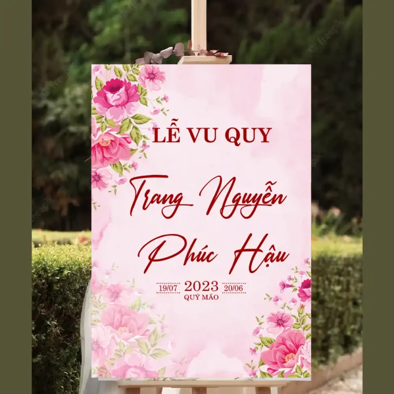 mẫu bảng tên đám cưới số 442