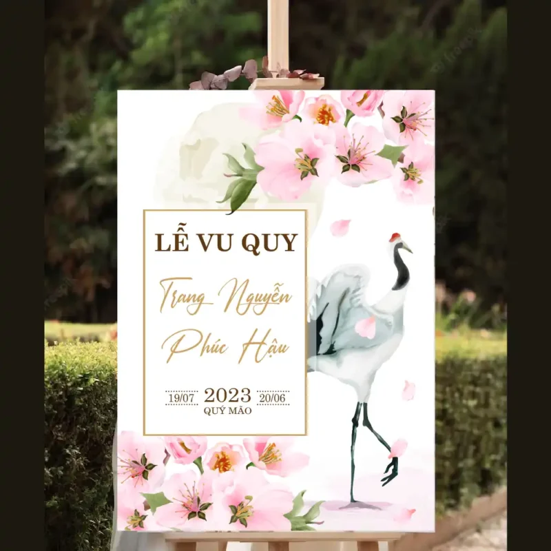 mẫu bảng tên đám cưới số 446