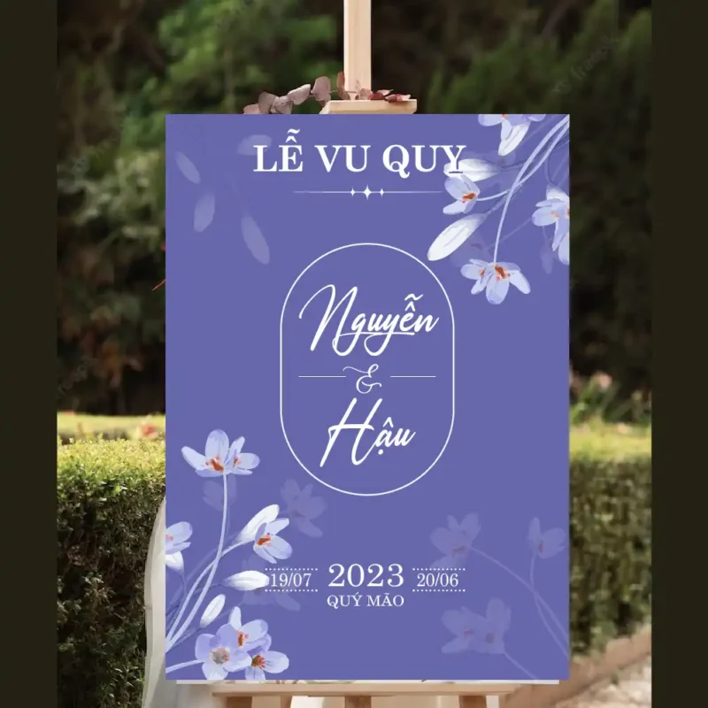 mẫu bảng tên đám cưới số 448