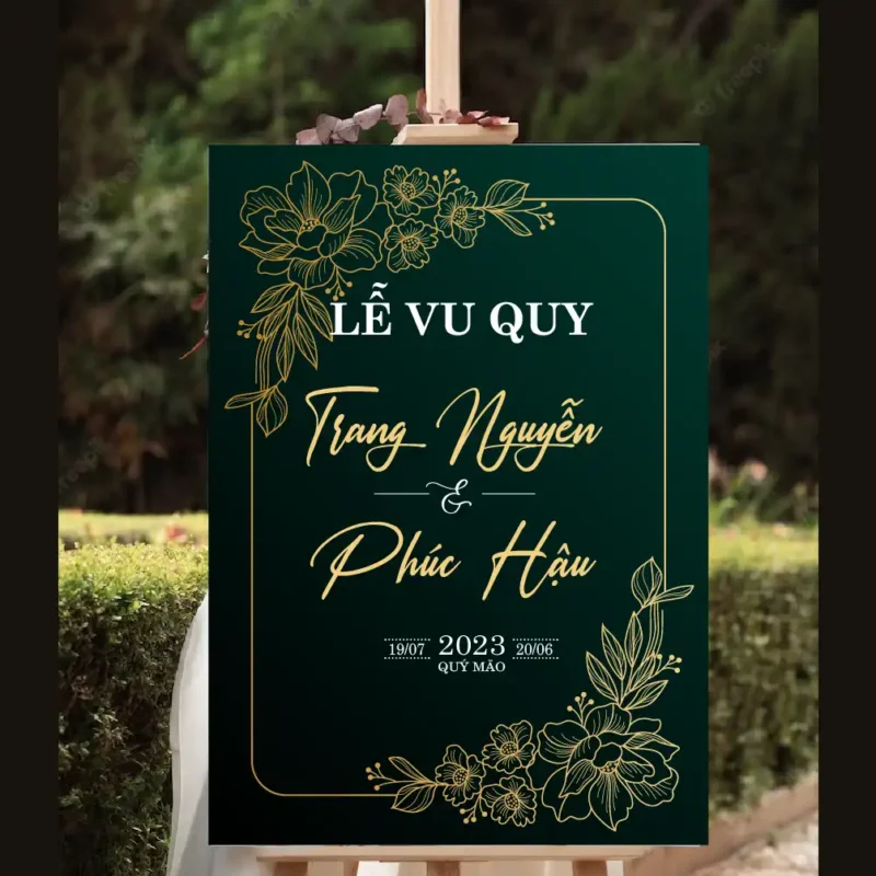 mẫu bảng tên đám cưới số 451