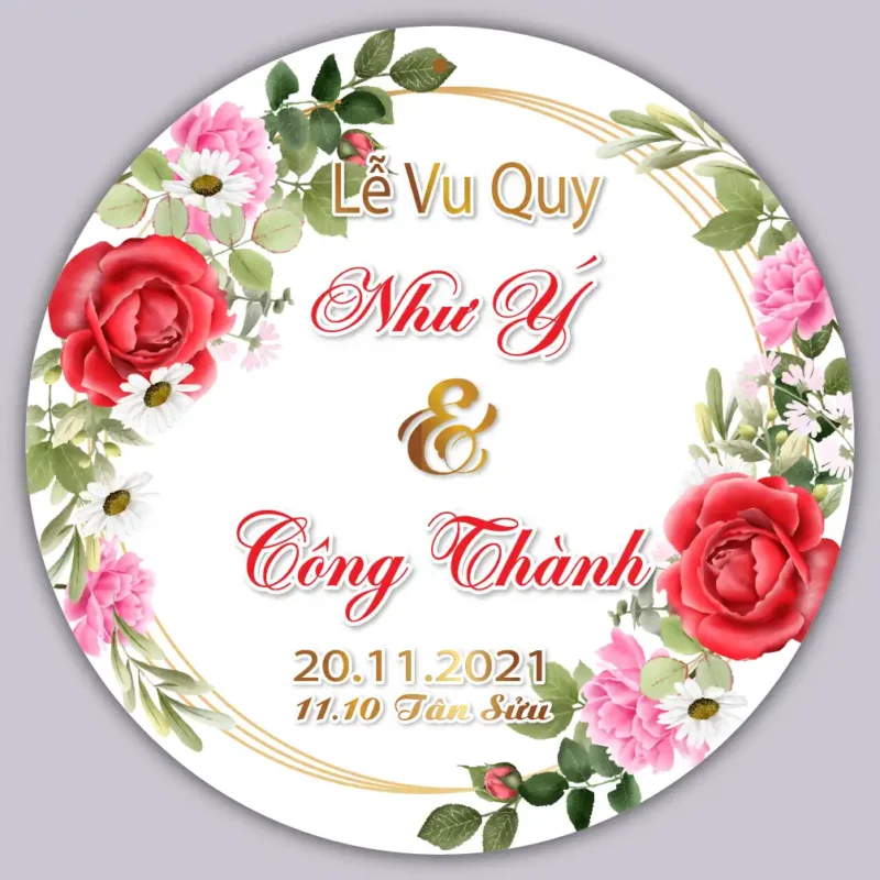 mẫu bảng tên đám cưới số 28