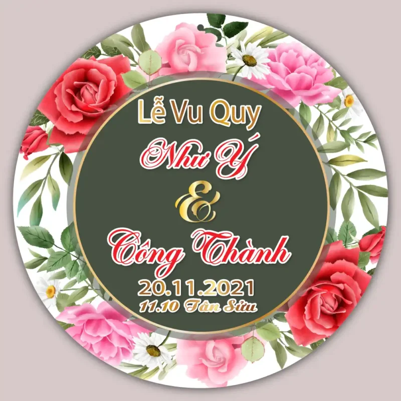 mẫu bảng tên đám cưới số 29