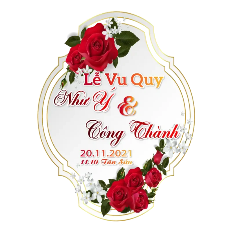 mẫu bảng tên đám cưới số 31