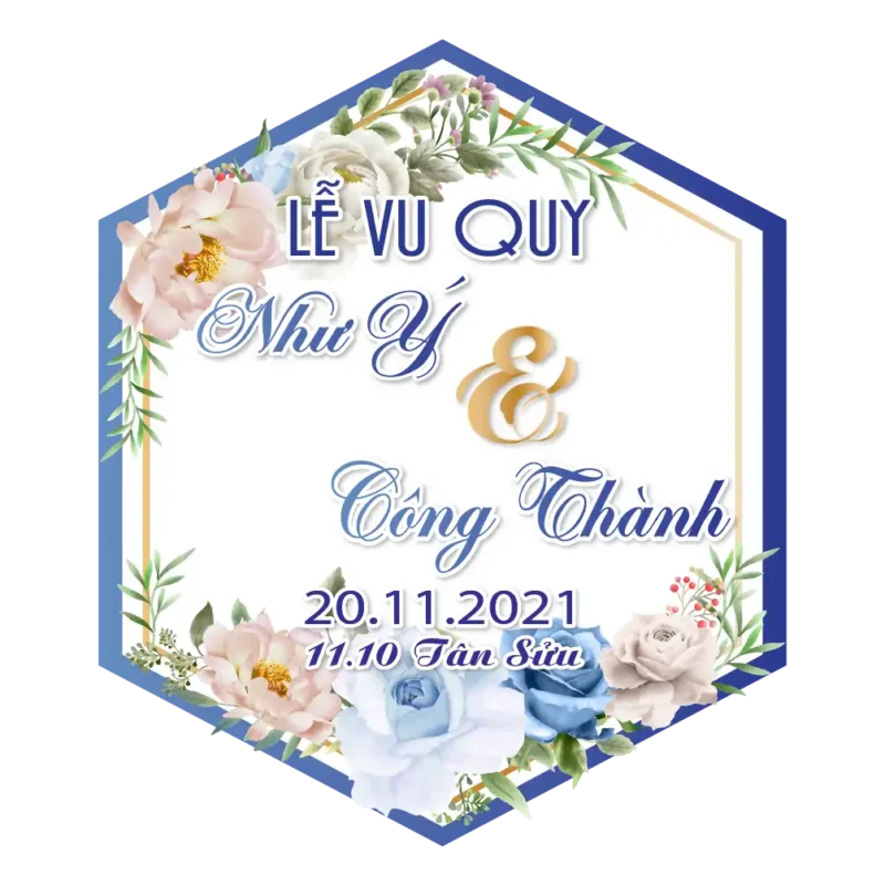 mẫu bảng tên đám cưới số 35