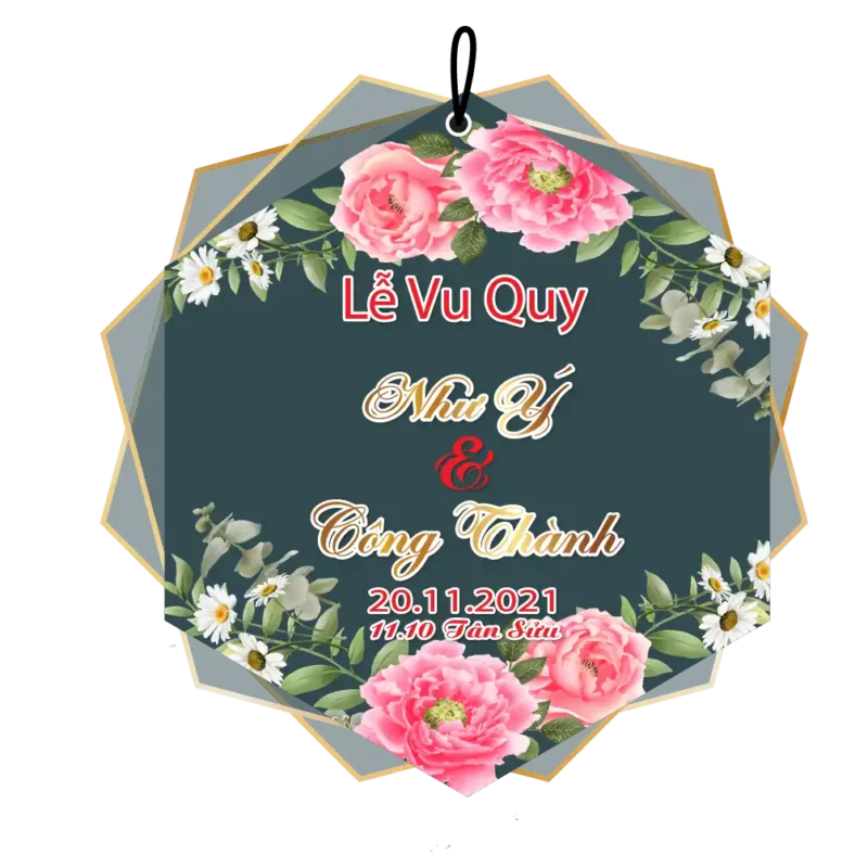 mẫu bảng tên đám cưới số 39