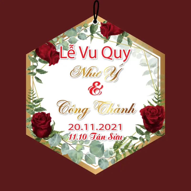 mẫu bảng tên đám cưới số 41