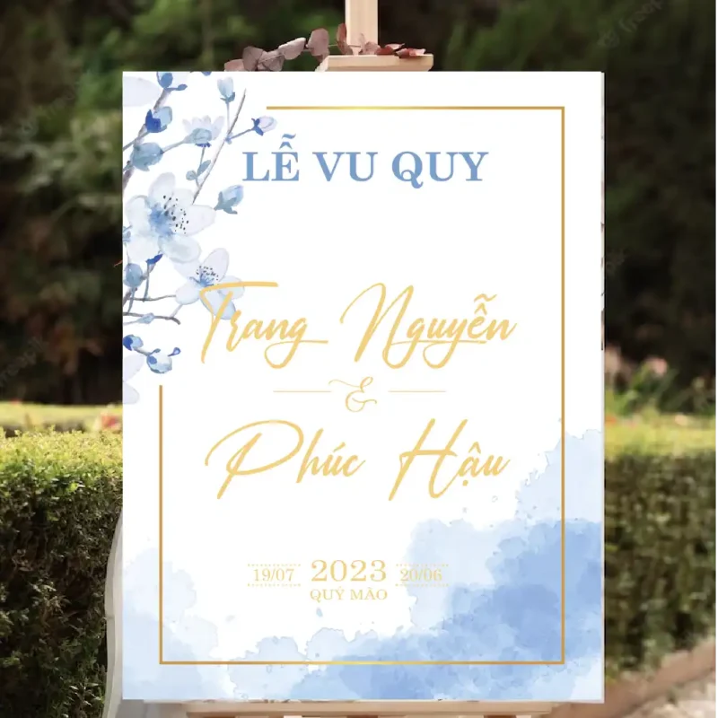 mẫu bảng tên đám cưới số 453