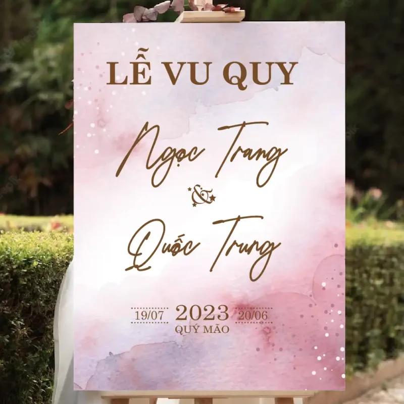 mẫu bảng tên đám cưới số 457