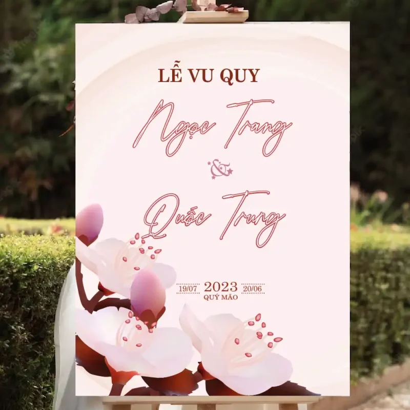 mẫu bảng tên đám cưới 460