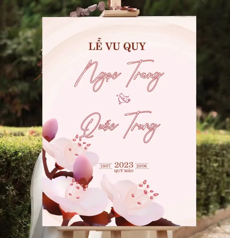 mẫu bảng tên đám cưới 460