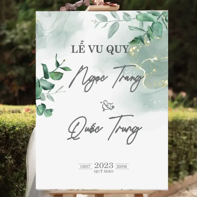 mẫu bảng tên đám cưới số 462