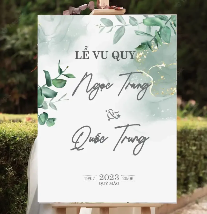 mẫu bảng tên đám cưới số 462