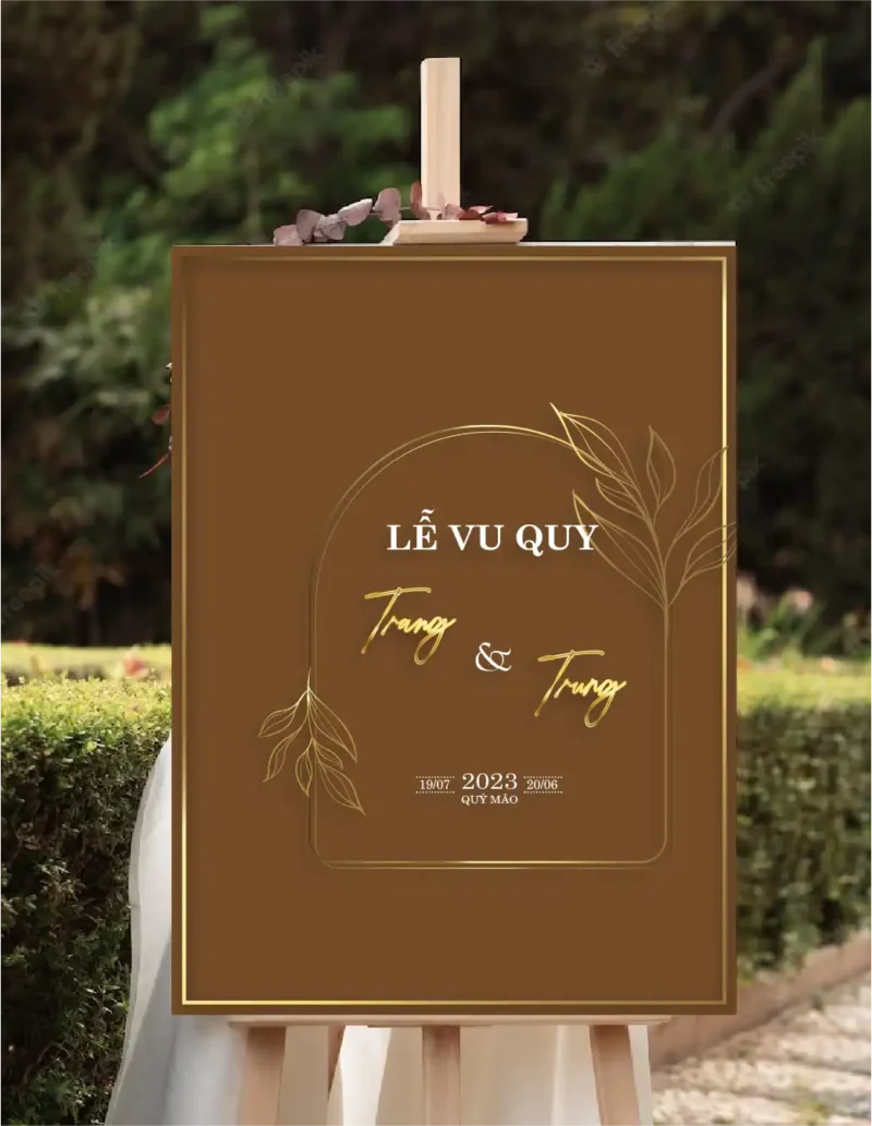 mẫu bảng tên đám cưới số 490