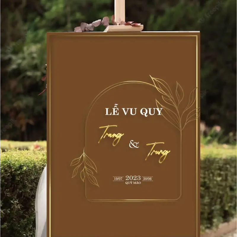 mẫu bảng tên đám cưới số 490