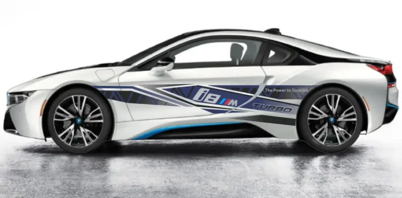 mẫu tem xe bmw i8