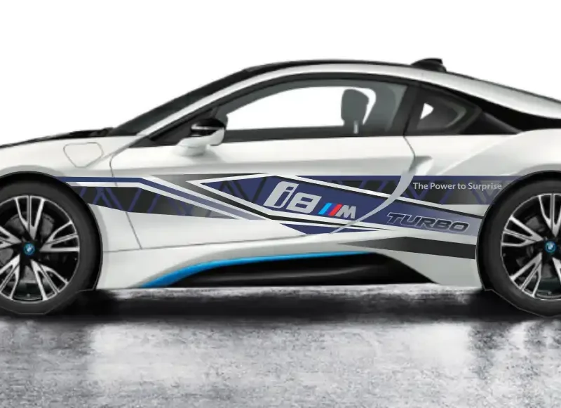 mẫu tem xe bmw i8