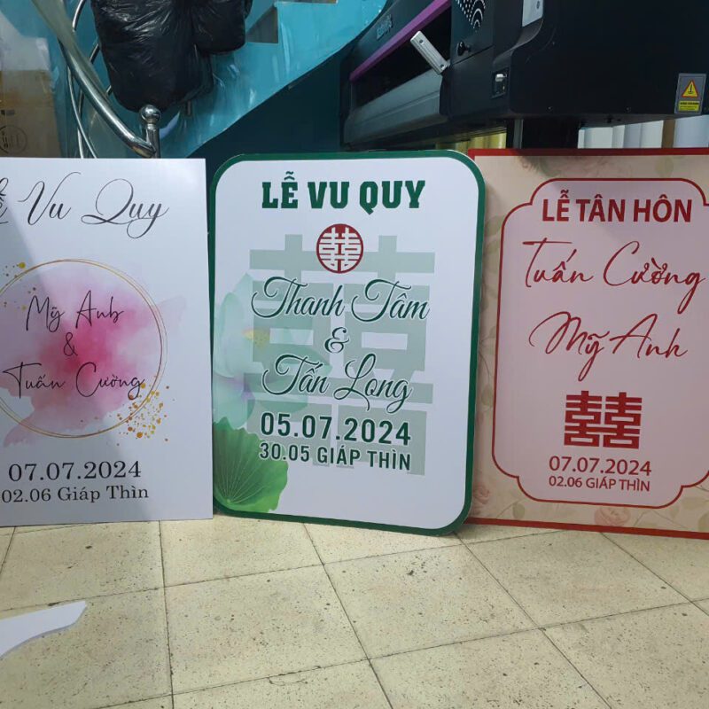 bảng tên đám cưới đã làm 1