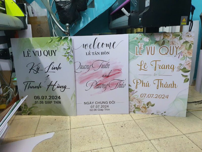 bảng tên đám cưới đã làm 2