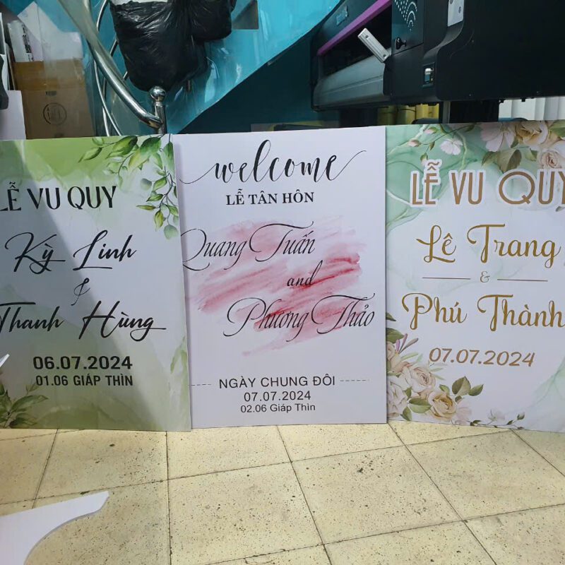 bảng tên đám cưới đã làm 2