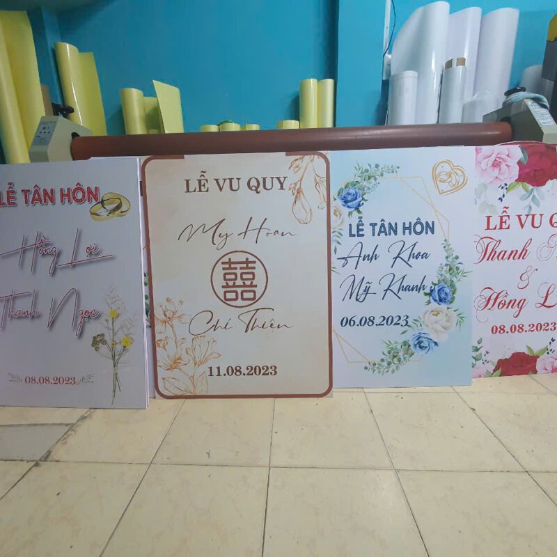 bảng tên đám cưới đã làm 5