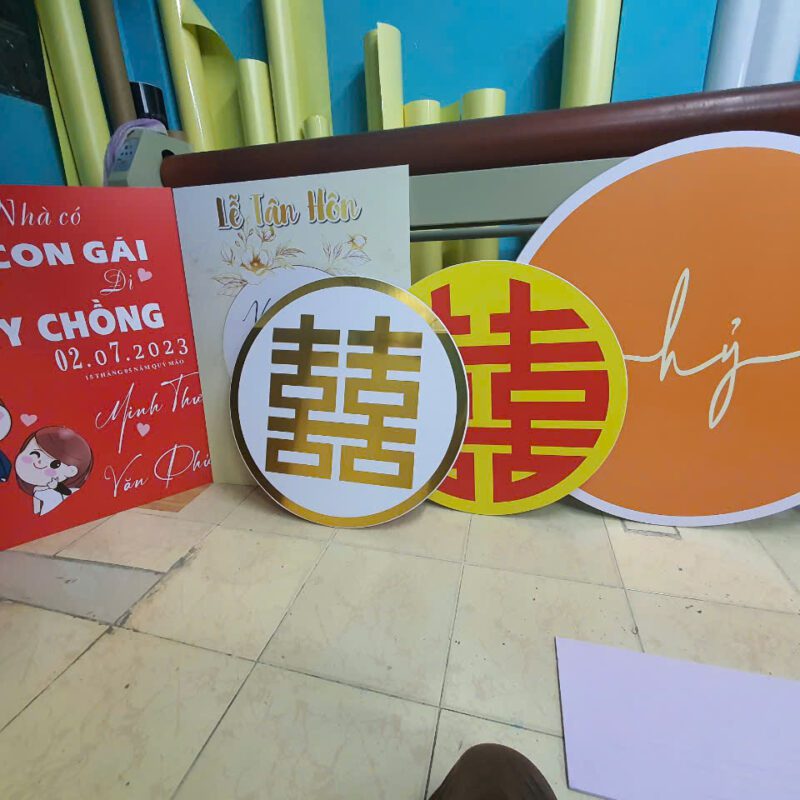 bảng tên đám cưới đã làm 8
