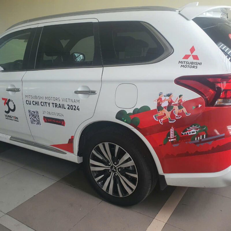 dán decal xe cho hãng mitsubishi